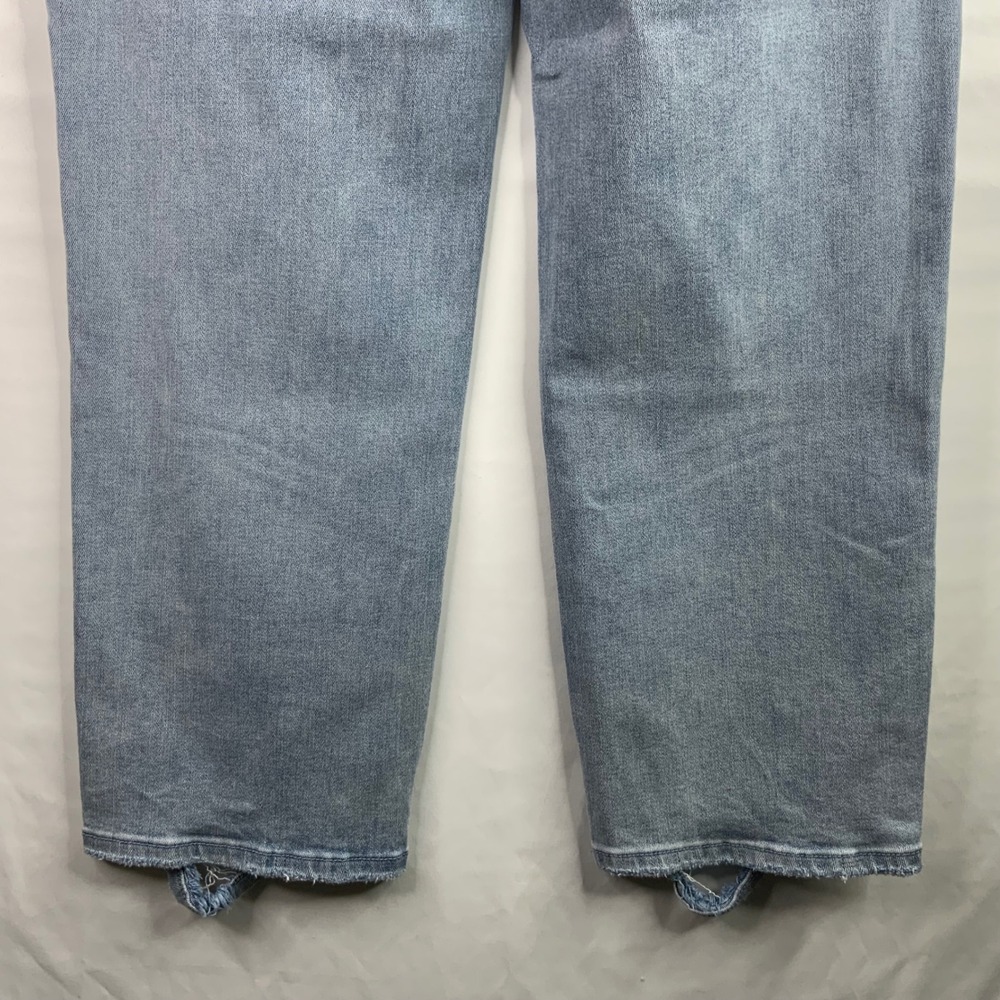 Risen Jeans Los Angeles High Rise Distressed Straight Leg Light Wash 15/32 - Picture 6 of 10